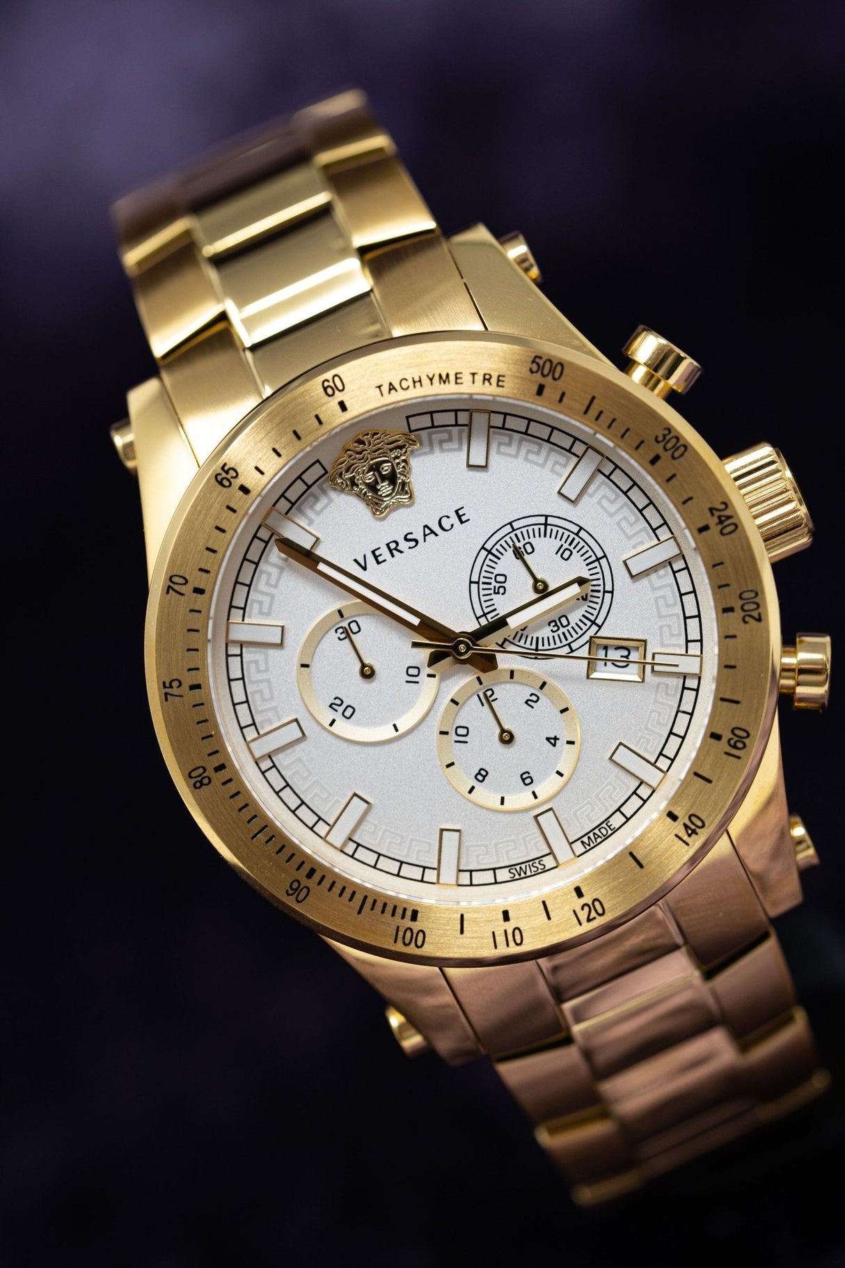 Versace Sporty Chronograph IP Gold - Watches & Crystals