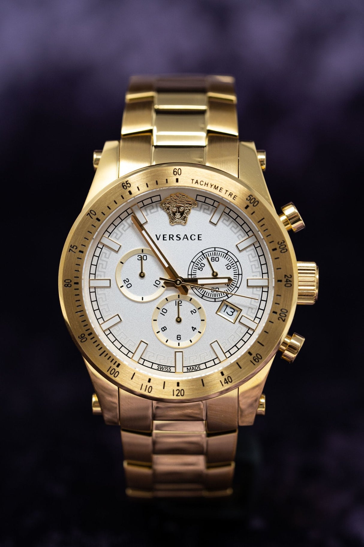 Versace Sporty Chronograph IP Gold - Watches & Crystals