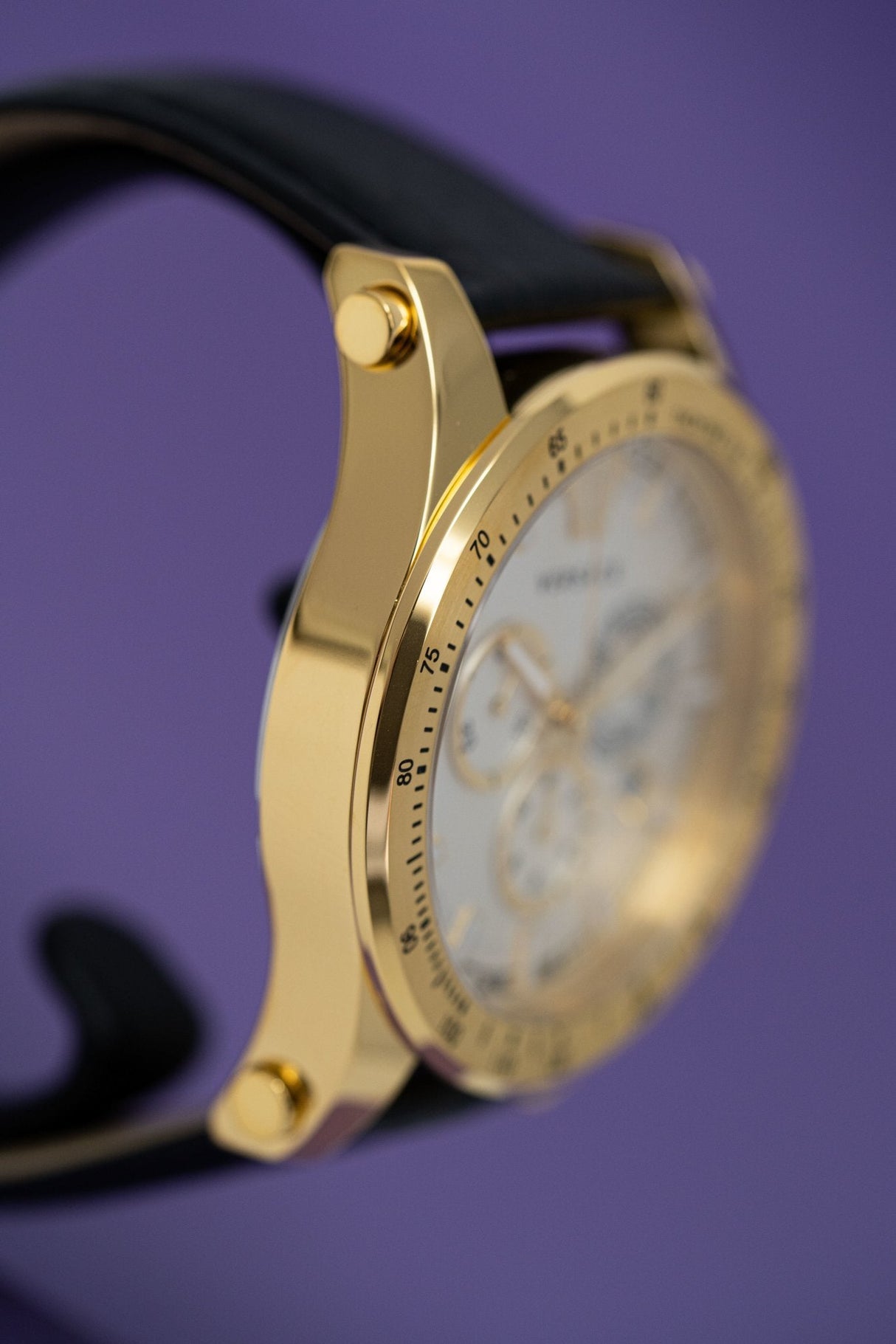 Versace Sporty Chronograph Leather Strap - Watches & Crystals