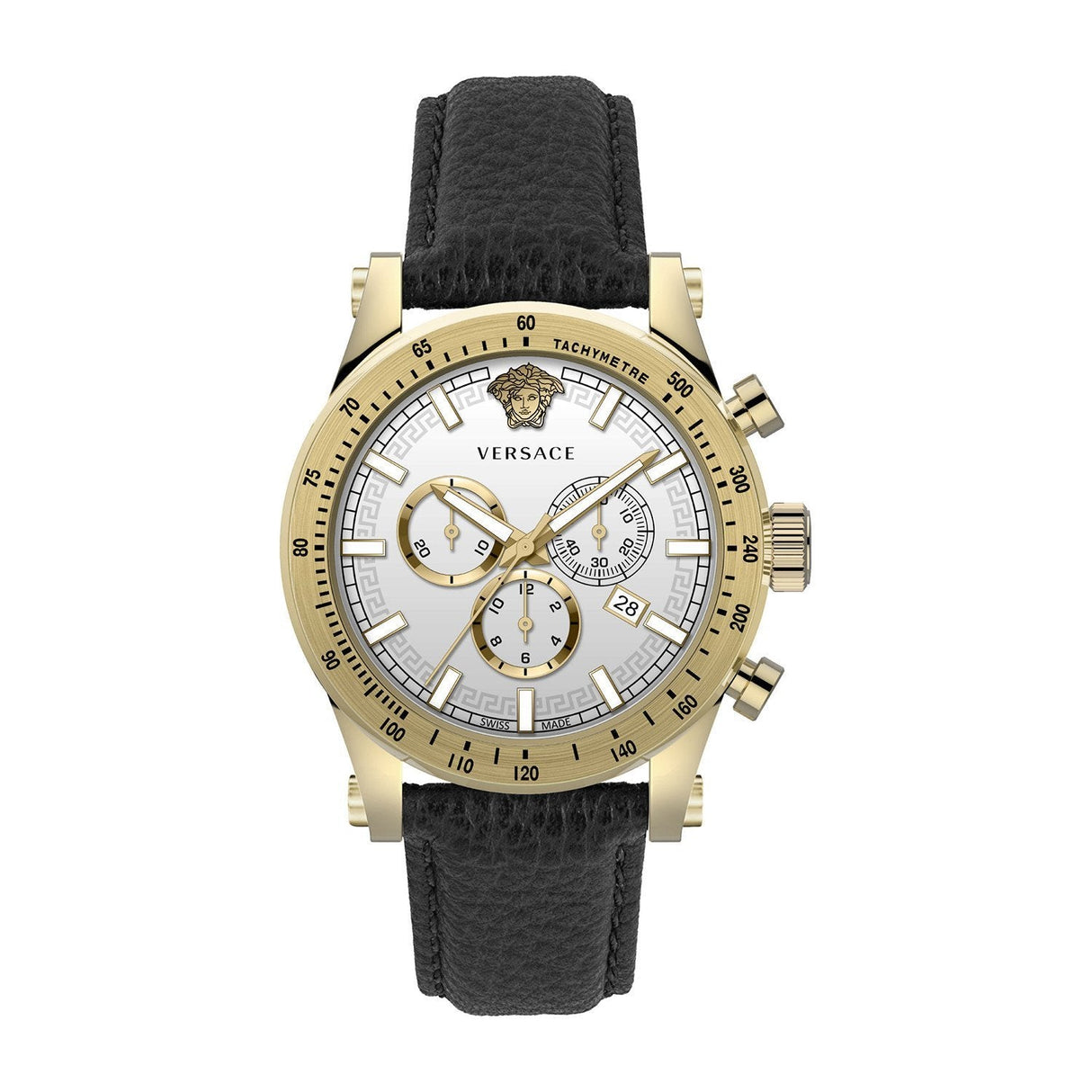 Versace Sporty Chronograph Leather Strap - Watches & Crystals