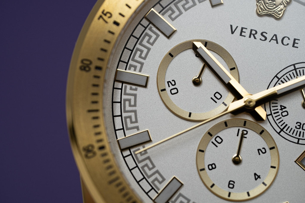 Versace Sporty Chronograph Leather Strap - Watches & Crystals