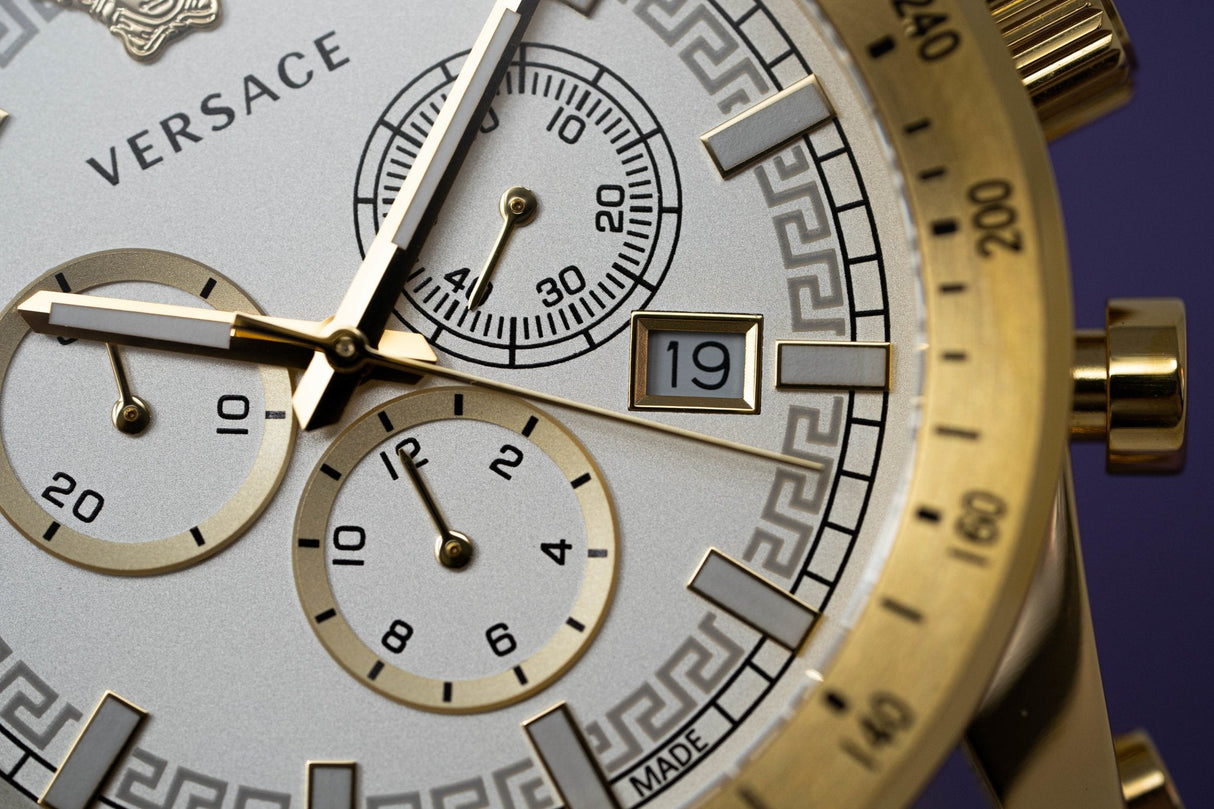 Versace Sporty Chronograph Leather Strap - Watches & Crystals