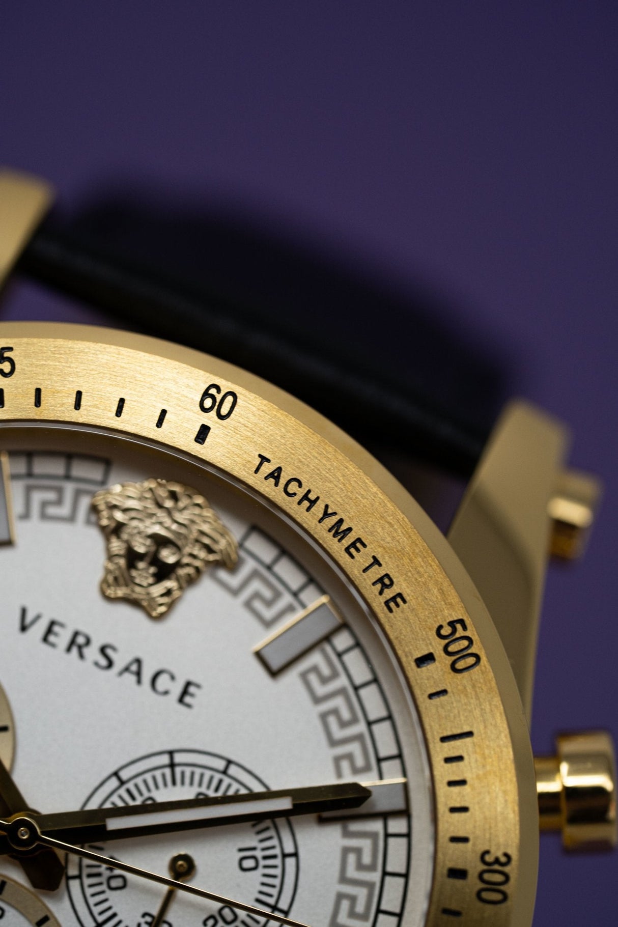 Versace Sporty Chronograph Leather Strap - Watches & Crystals