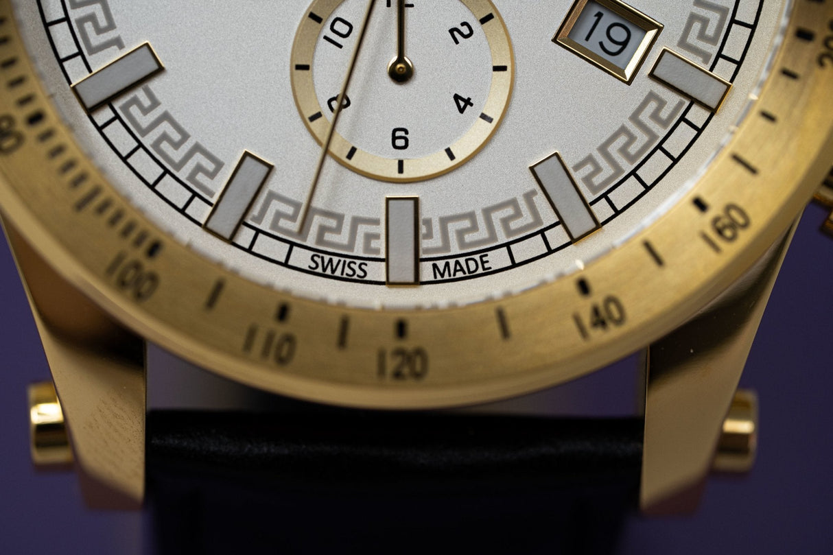 Versace Sporty Chronograph Leather Strap - Watches & Crystals