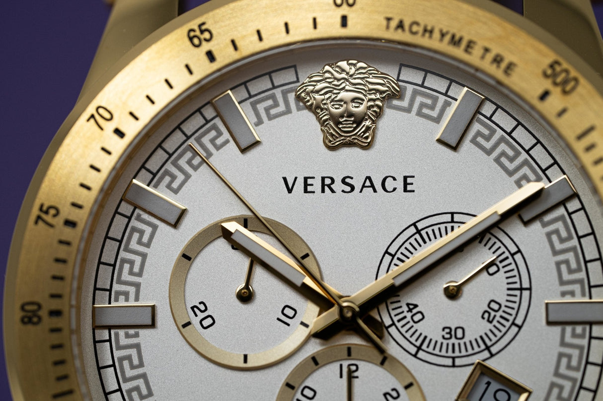 Versace Sporty Chronograph Leather Strap - Watches & Crystals