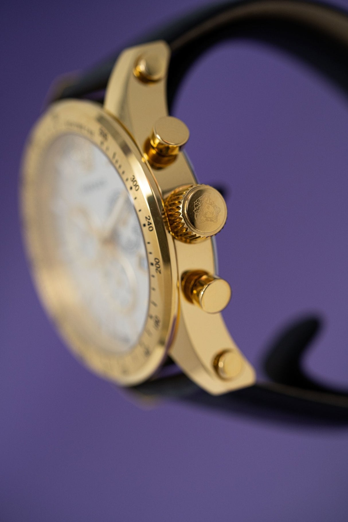 Versace Sporty Chronograph Leather Strap - Watches & Crystals