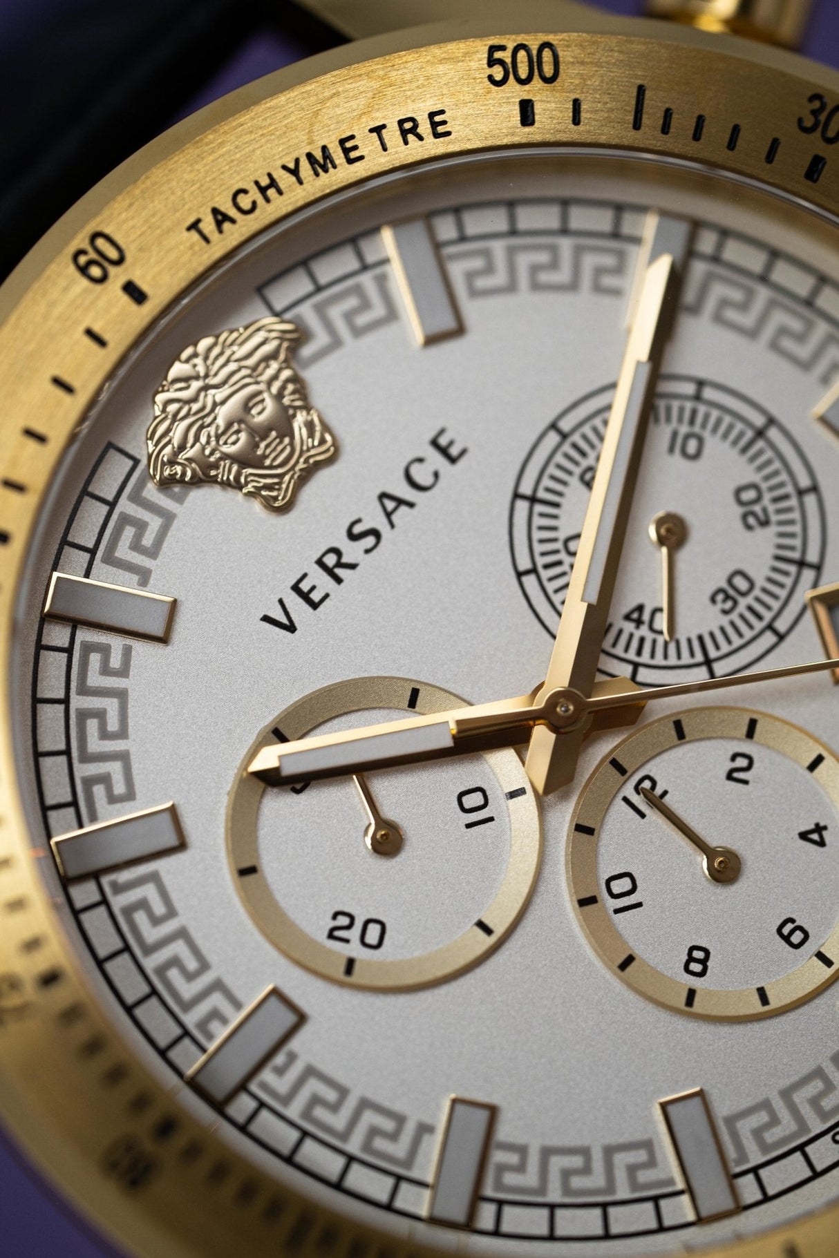 Versace Sporty Chronograph Leather Strap - Watches & Crystals