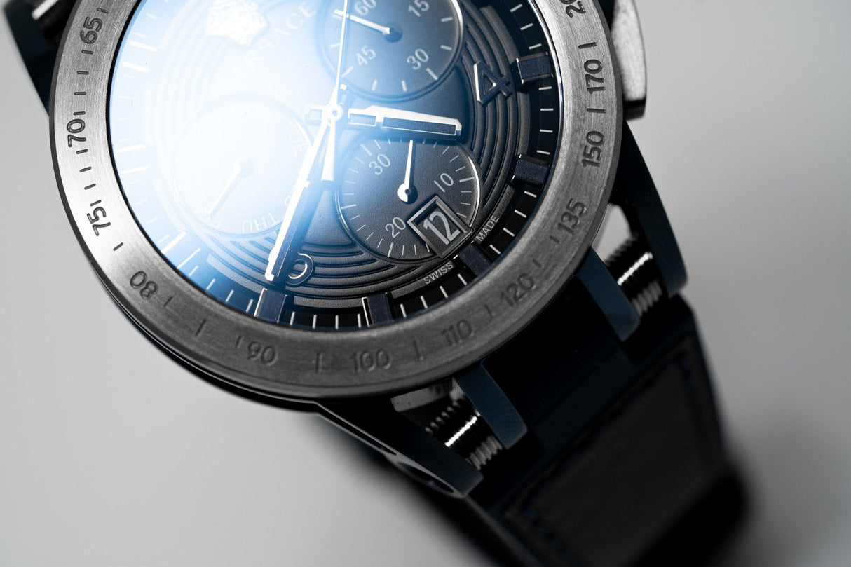 Versace Sporty Tech Chronograph Day & Date Black - Watches & Crystals