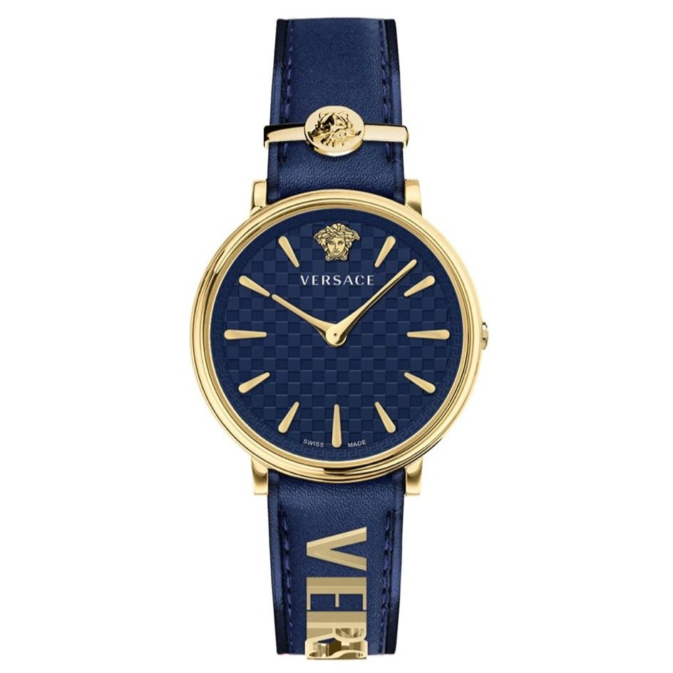 Versace V-Circle 38mm Blue Gold VE8104522 - Watches & Crystals