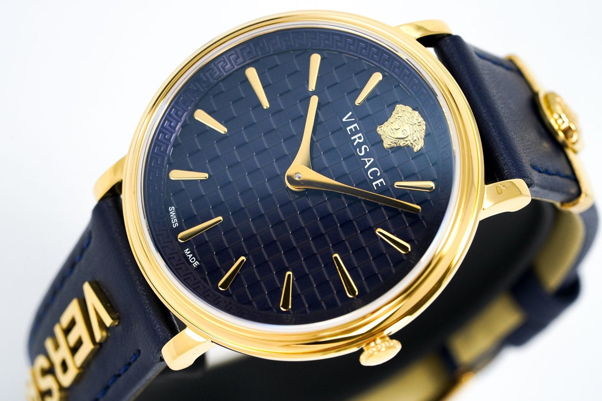 Versace V-Circle 38mm Blue Gold VE8104522 - Watches & Crystals