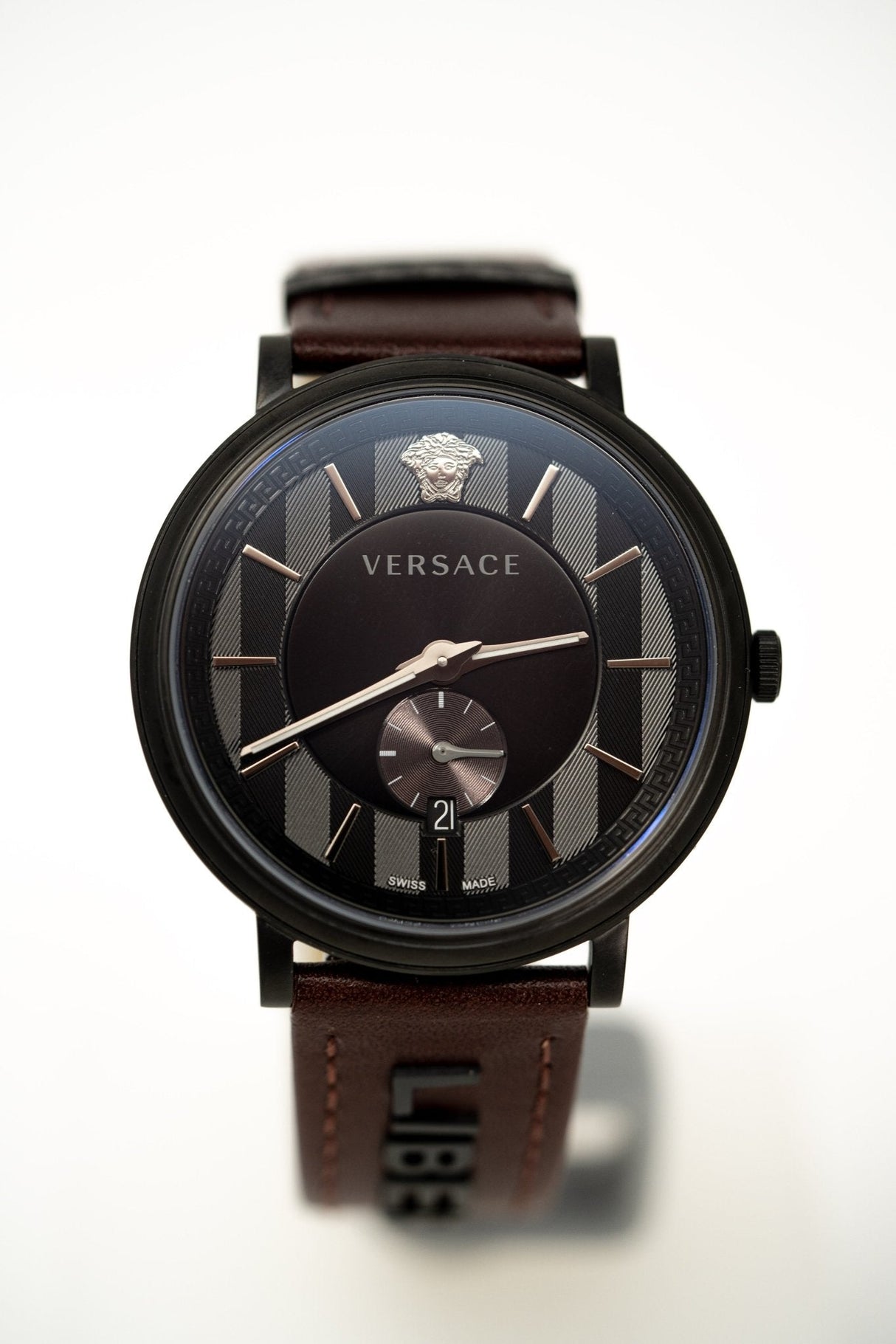 Versace V-Circle Small Seconds IP Black - Watches & Crystals