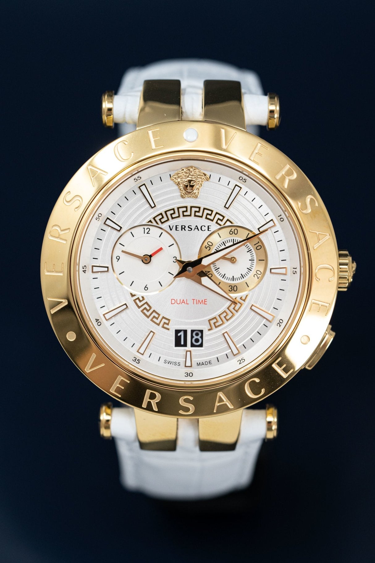 Versace V-Race GMT White - Watches & Crystals