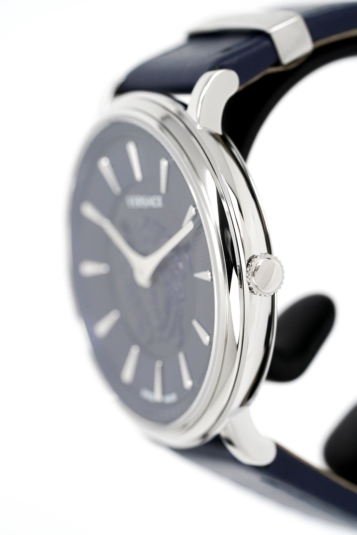 Versace Watch V-Circle 38mm Blue VE8101619 - Watches & Crystals