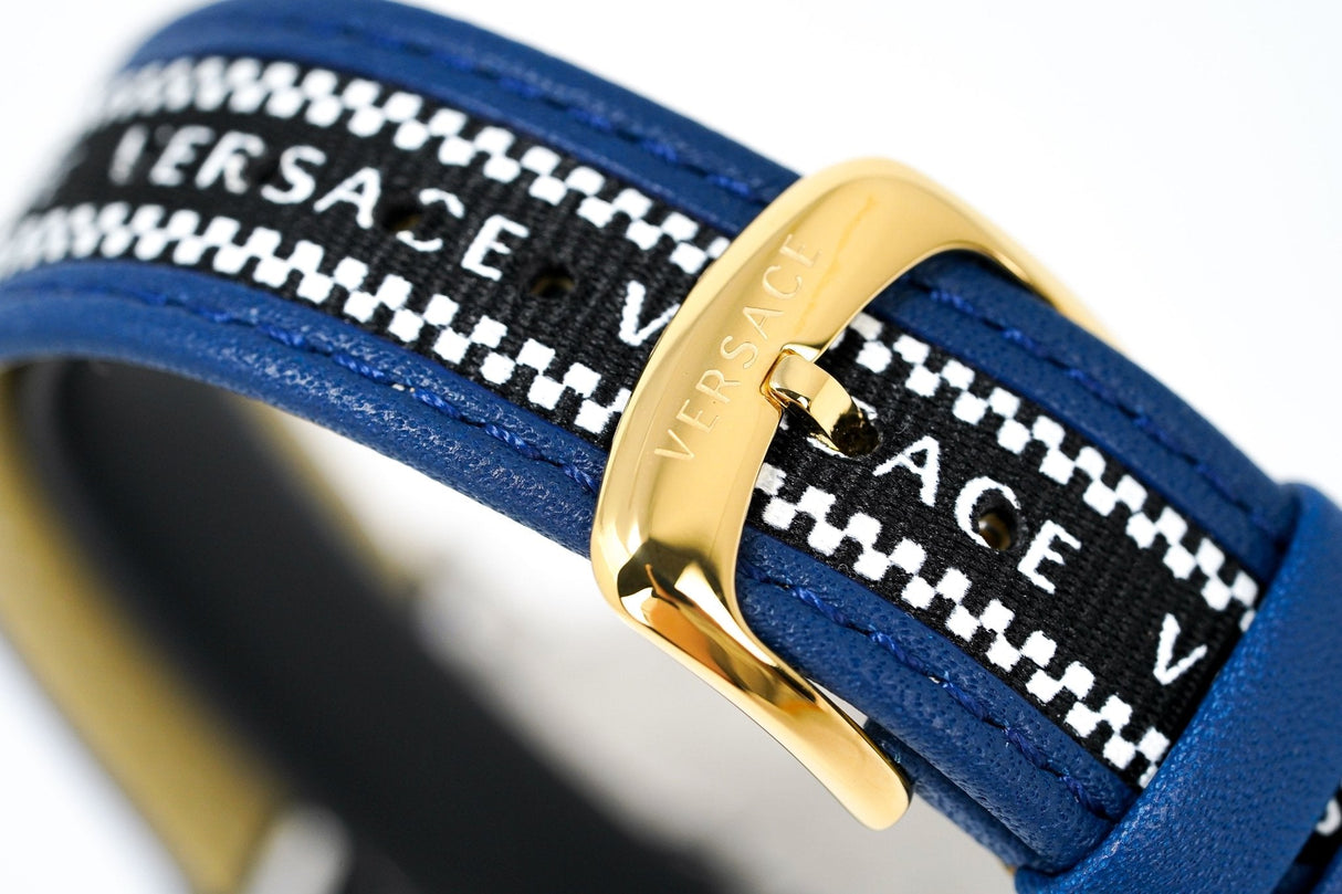 Versace Watch V-Circle 42mm Blue VEBQ01419 - Watches & Crystals