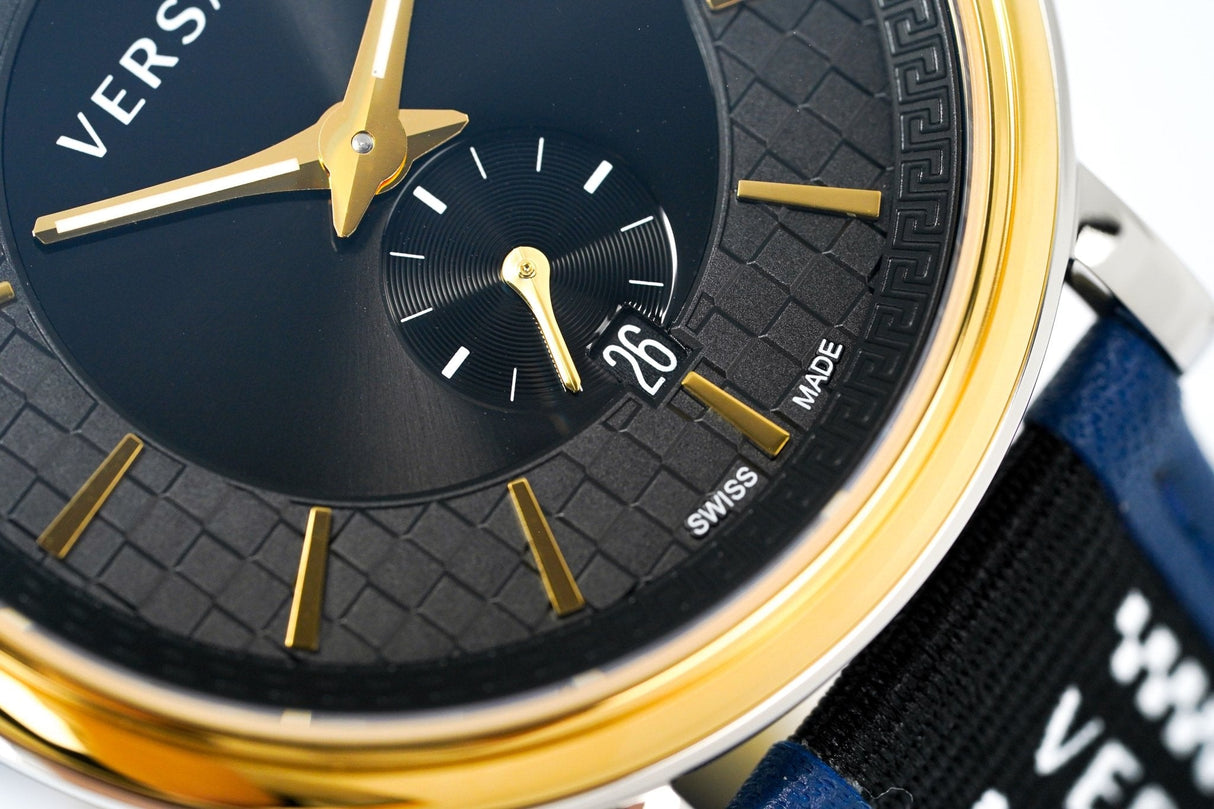 Versace Watch V-Circle 42mm Blue VEBQ01419 - Watches & Crystals