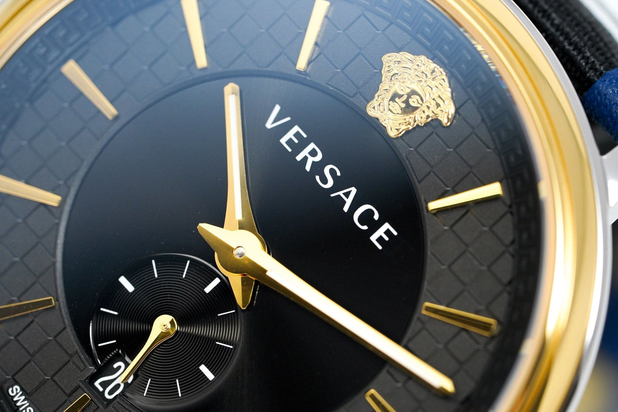 Versace Watch V-Circle 42mm Blue VEBQ01419 - Watches & Crystals