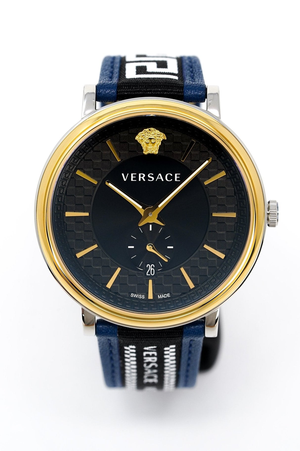 Versace Watch V-Circle 42mm Blue VEBQ01419 - Watches & Crystals