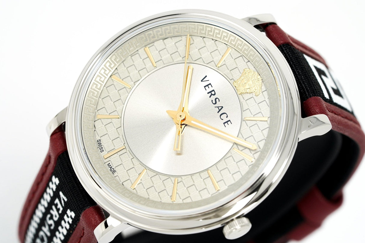 Versace Watch V-Circle 42mm Red VE5A01421 - Watches & Crystals