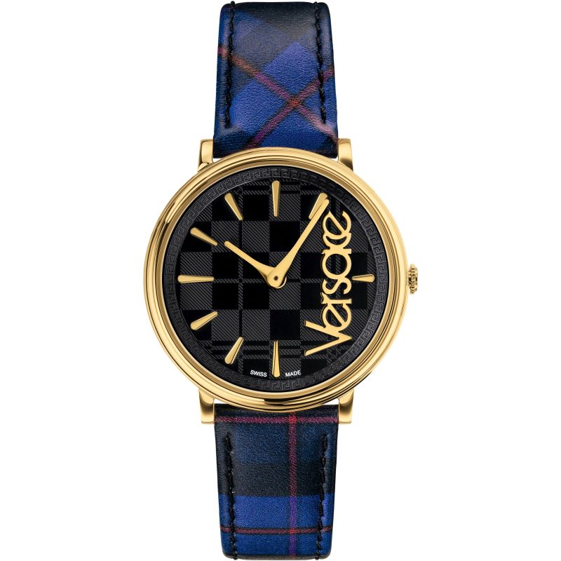 Versace Watch V-Circle The Clans E Blue Gold VE8100218 - Watches & Crystals