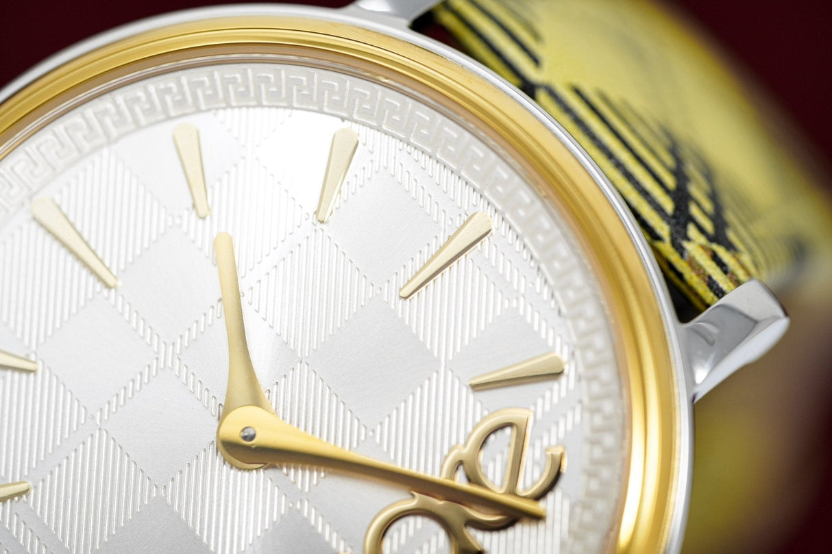 Versace Watch V-Circle The Clans E Yellow Two-Tone VE8100118 - Watches & Crystals