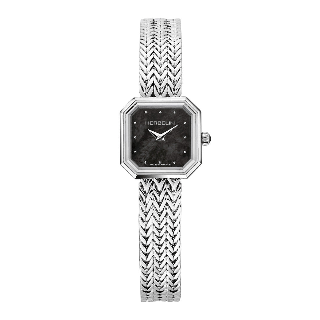 Herbelin Octogone  Ladies Silver Watch 17436/B49