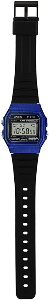 Casio Watch Classic Sports Digital Black/Blue F-91WM-2ADF