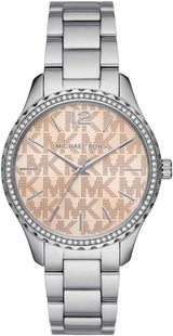 Michael Kors Ladies Watch Layton 38mm Pink Silver MK7298