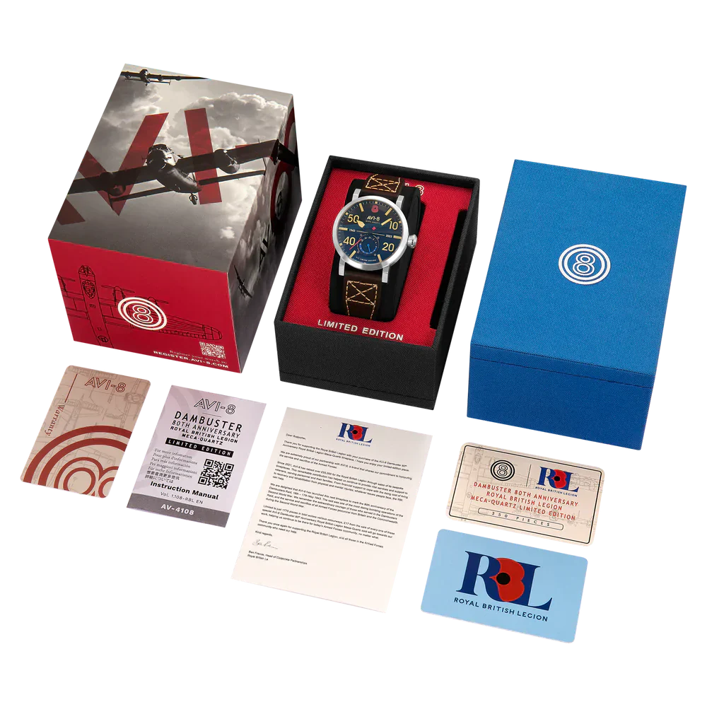 AVI-8-Mens Watch Dambuster Limited 80th Anniversary Royal British Legion AV-4108-RBL-02
