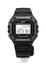 Casio Watch Chronograph Digital Black W-218H-1AVDF