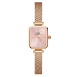 Daniel Wellington Quadro Mini Melrose Rose Gold Blush  Ladies Watch DW00100650