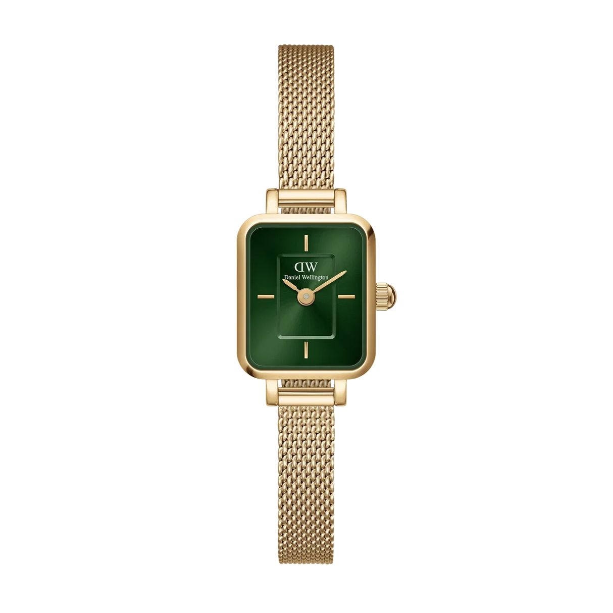 Daniel Wellington Quadro Mini Ladies  Gold Green Emerald Watch DW00100653