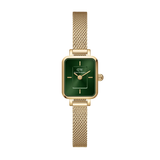 Daniel Wellington Quadro Mini Ladies  Gold Green Emerald Watch DW00100653