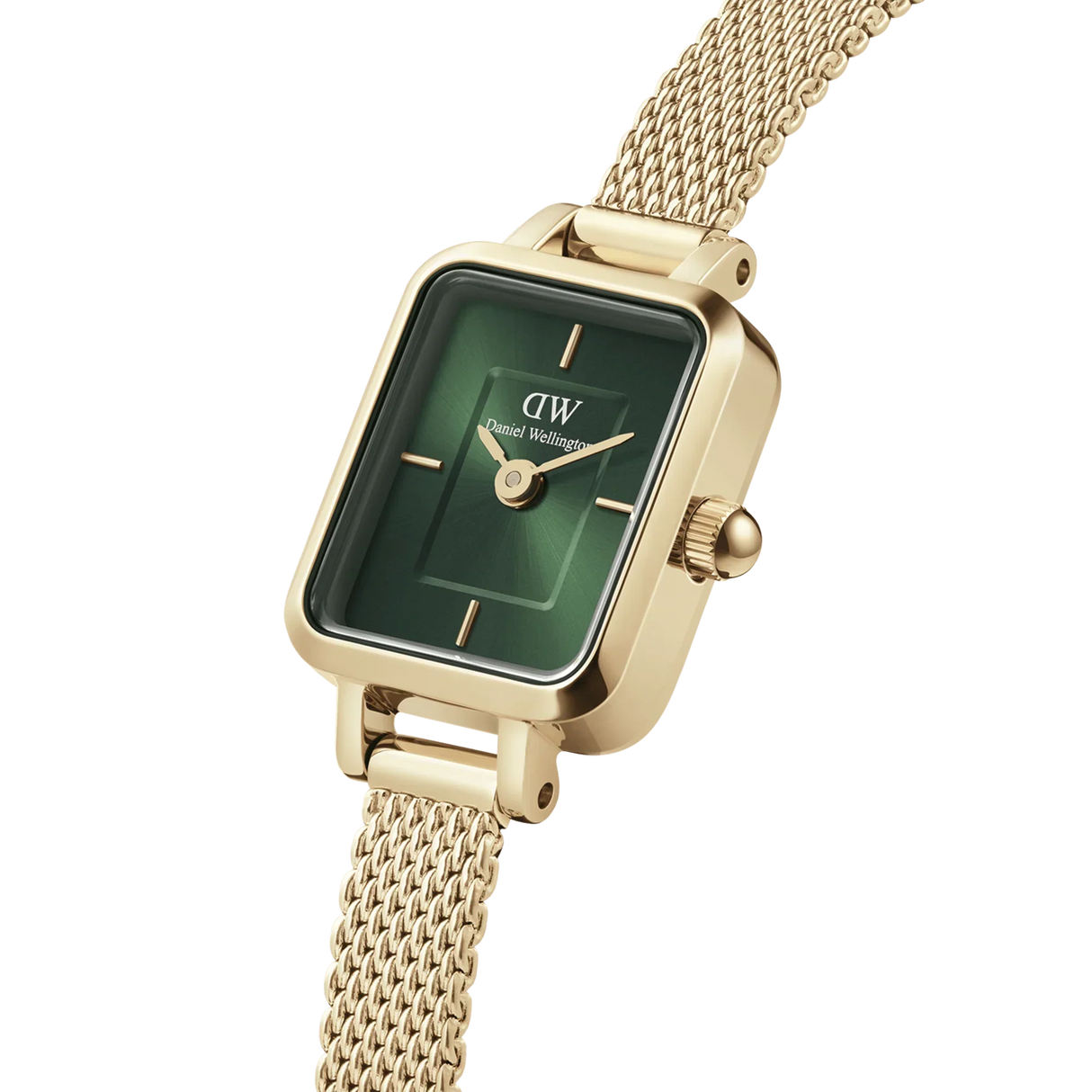 Daniel Wellington Quadro Mini Ladies  Gold Green Emerald Watch DW00100653