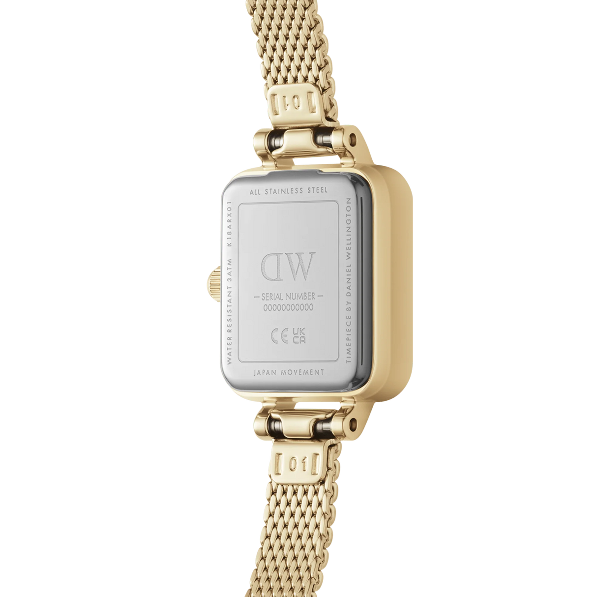Daniel Wellington Quadro Mini Ladies  Gold Green Emerald Watch DW00100653