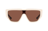 Gucci Men's Sunglasses Shield Flat Top Cream GG0997S-003 99