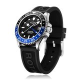 Rotary Seamatic GMT Men's Blue Black Watch GS04378/96