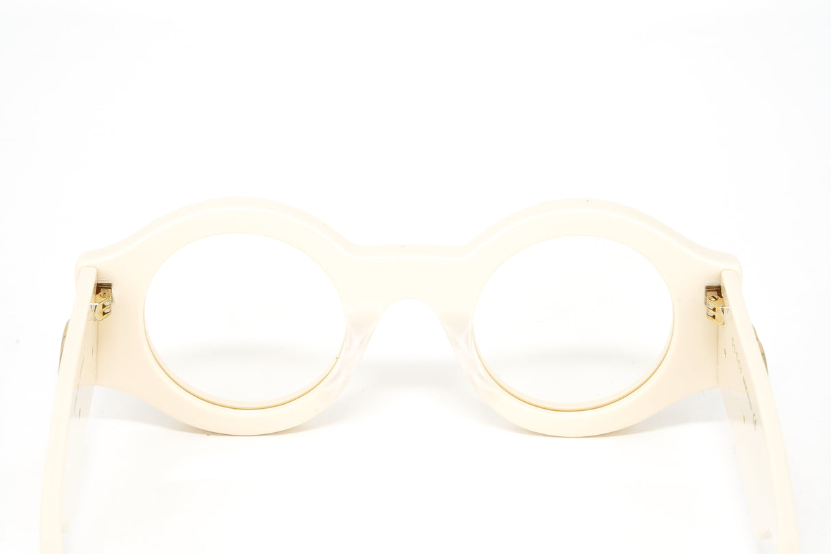 Gucci Men's Sunglasses Oversized Round Chunky Ivory GG0629S-002 47