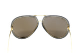 Gucci Unisex Sunglasses Oversized Pilot Black Gold GG0904S-001 61