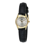 Casio Dress 24mm Gold Ladies Black Leather Analogue Watch