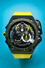 Mazzucato Reversible Watch Monza Yellow Carbon