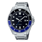 Casio Men's Standard Blue Black Diver Watch MDV-107D-1A2VDF