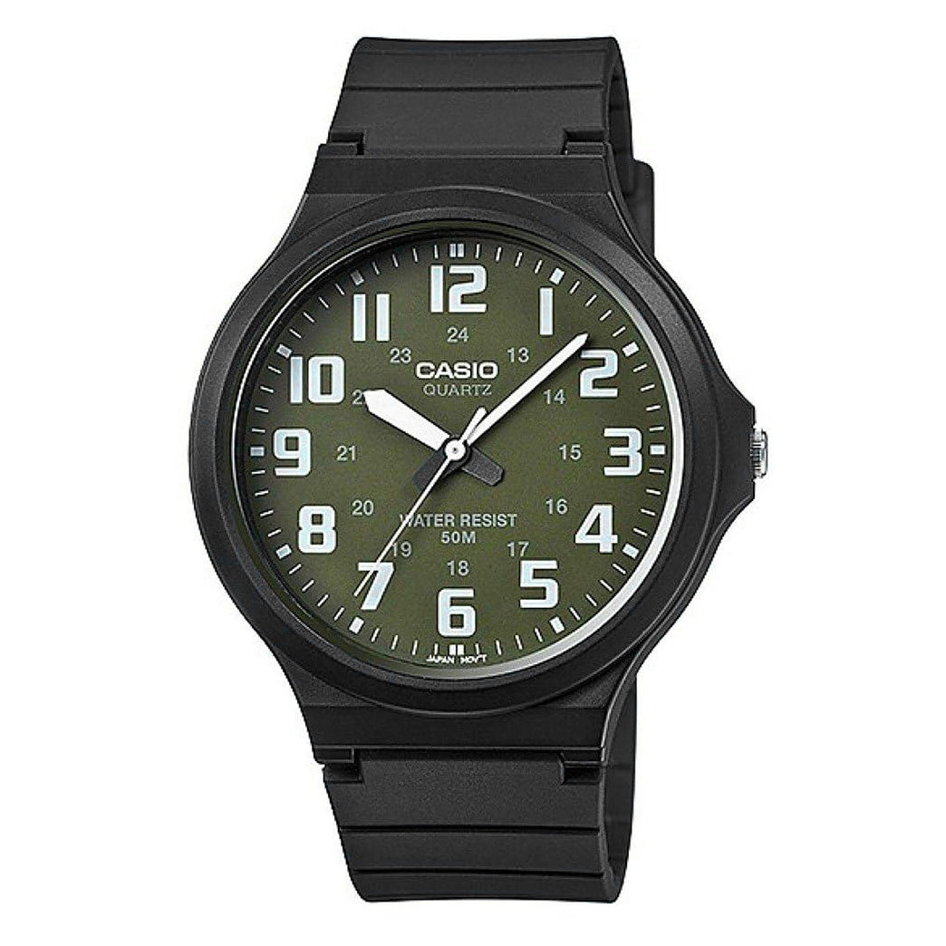 Casio Standard 48mm Black Men's Green Analogue Watch