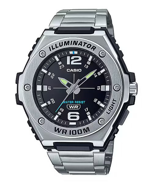Casio Men's Watch Silver Black MWA-100HD-1AV