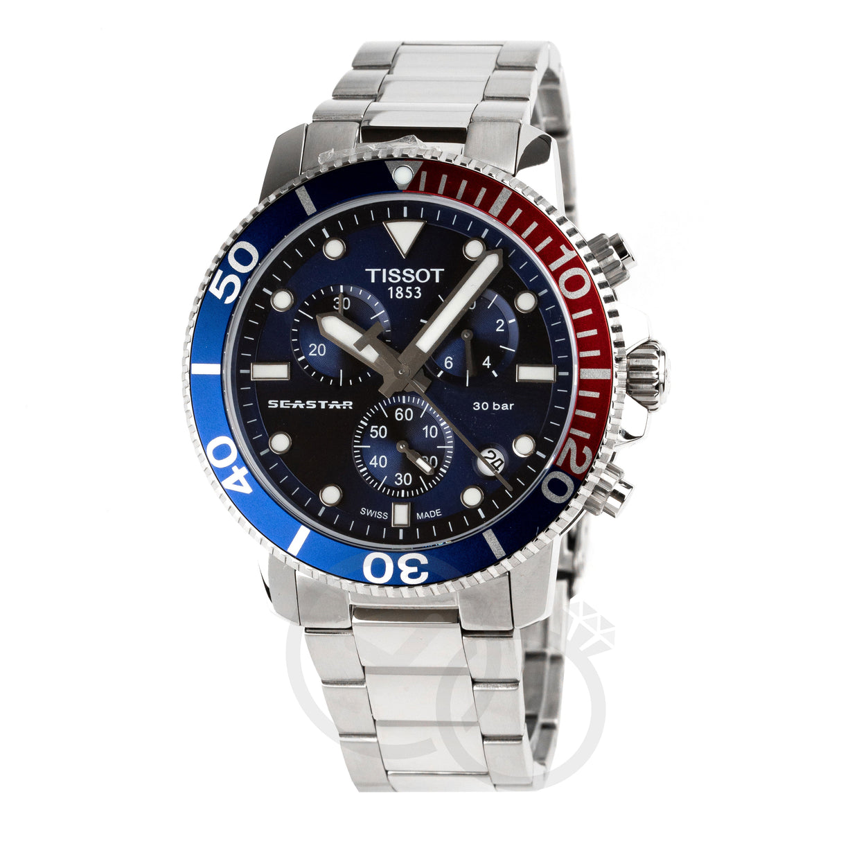 Tissot Seastar 1000 Quartz Chronograph Men's Graded Blue Watch