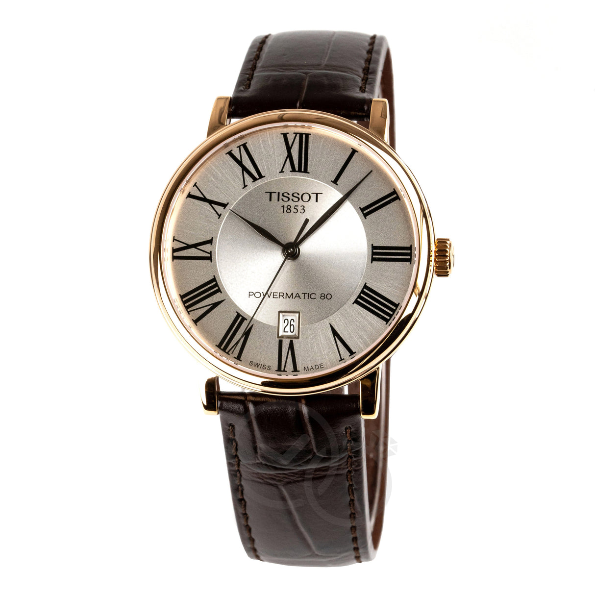 Tissot Men's Watch Carson Auto Powermatic 80 Premium 40mm Silver Brown