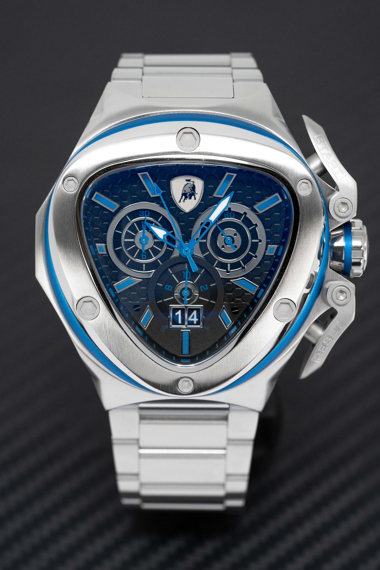 Tonino Lamborghini Spyder X SS Chronograph Date steel Blue