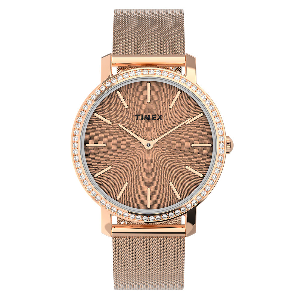 Timex Transcend Ladies Rose Gold Watch