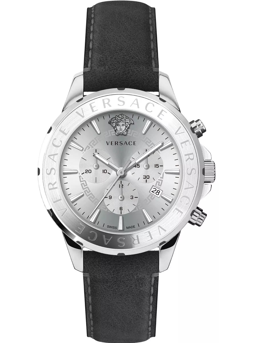 Versace Men's Watch Chrono Signature Silver