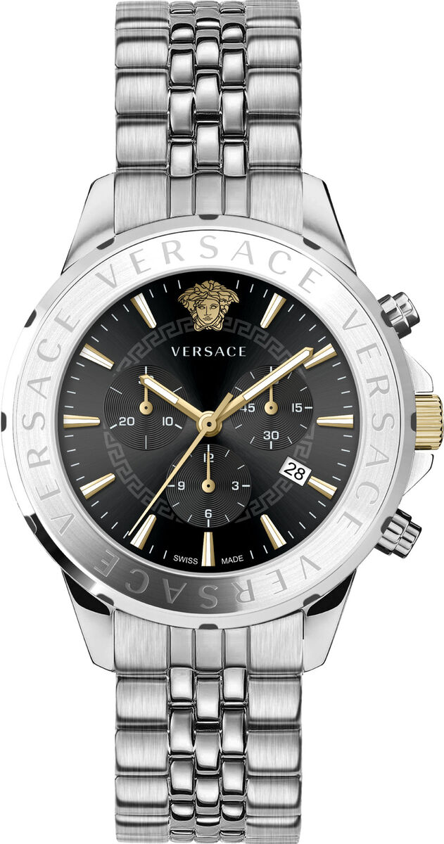 Versace Men's Watch Chrono Signature Black Bracelet