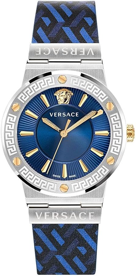 Versace Ladies Watch Greca 38mm Logo Blue